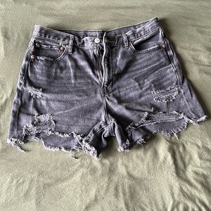 American eagle black jean shorts